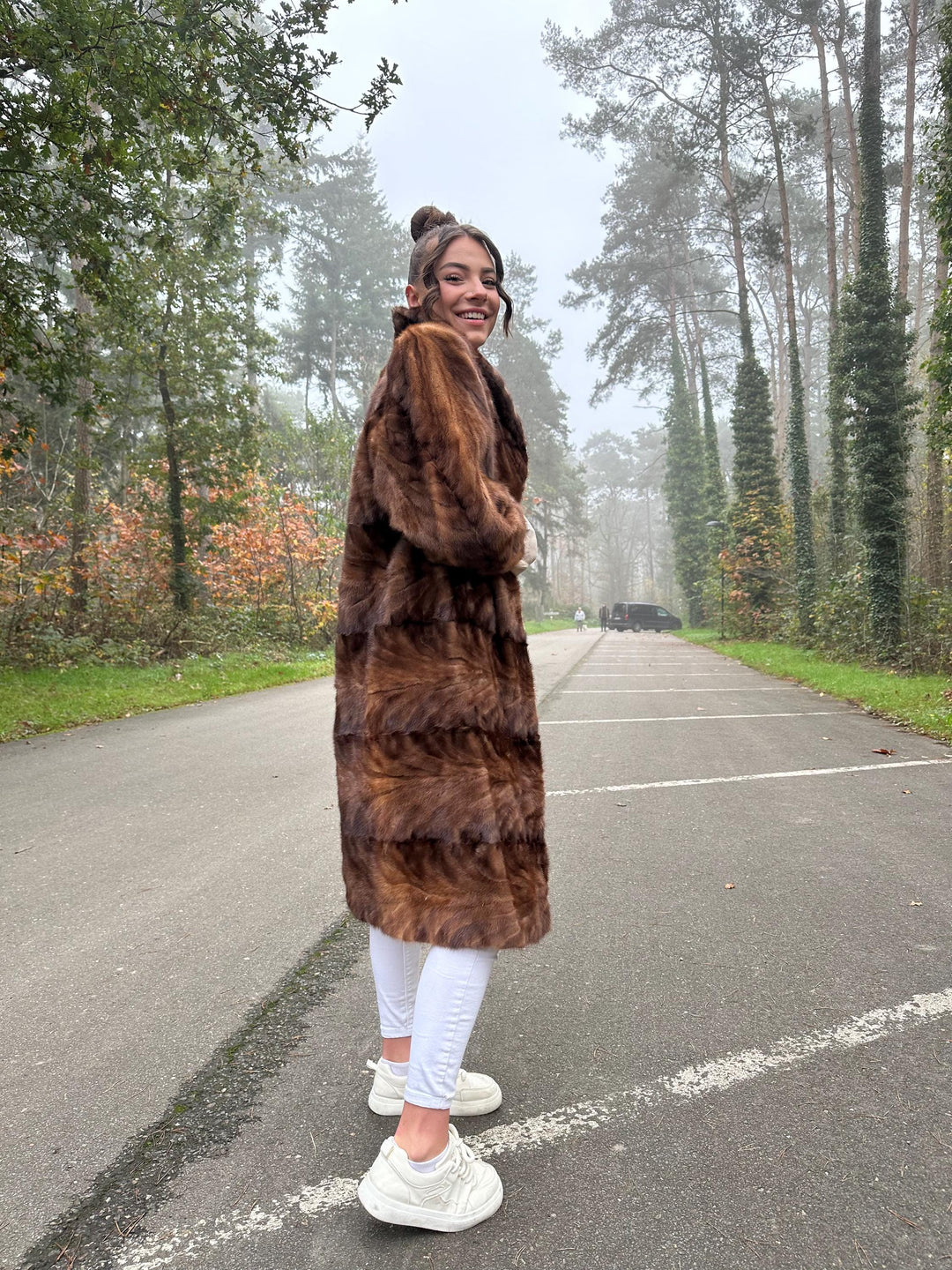 Designer Brown Mink Coat in Jacket Style with Zipper - M/L Size, Luxurious & Stylish, Real Mink Fur, Mink Fur Coat, Vintage Mink Fur Jacket