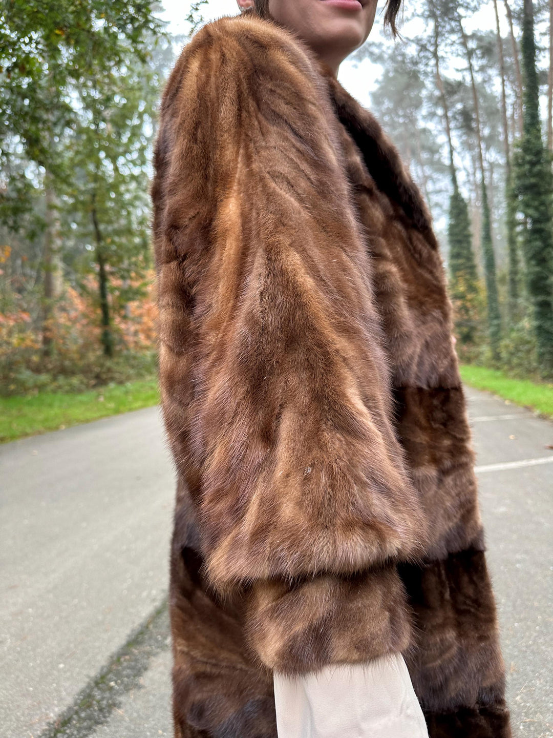 Designer Brown Mink Coat in Jacket Style with Zipper - M/L Size, Luxurious & Stylish, Real Mink Fur, Mink Fur Coat, Vintage Mink Fur Jacket