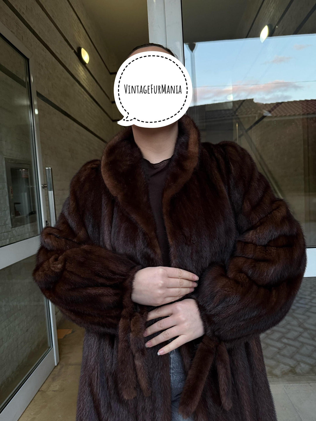 Long Mink Fur Coat, Medium Size, Brown Mink Fur Coat, Real Mink Fur, Vintage Fur Coat, Women's Fur Coat, Mink Fur Coat, Full-Length Fur Coat
