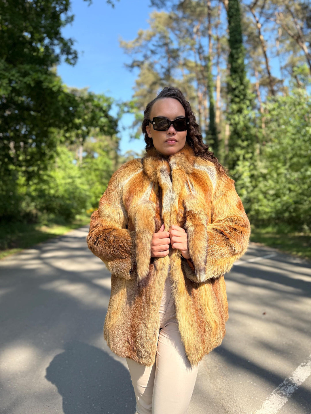 Fox Fur Jacket, Red Fox Fur Jacket, S/M Size, Short Fur Jacket, Real Fox Fur Coat, Fox Fur Coat, Vintage Fur Coat, Fox Fur, Red Fox, Thick