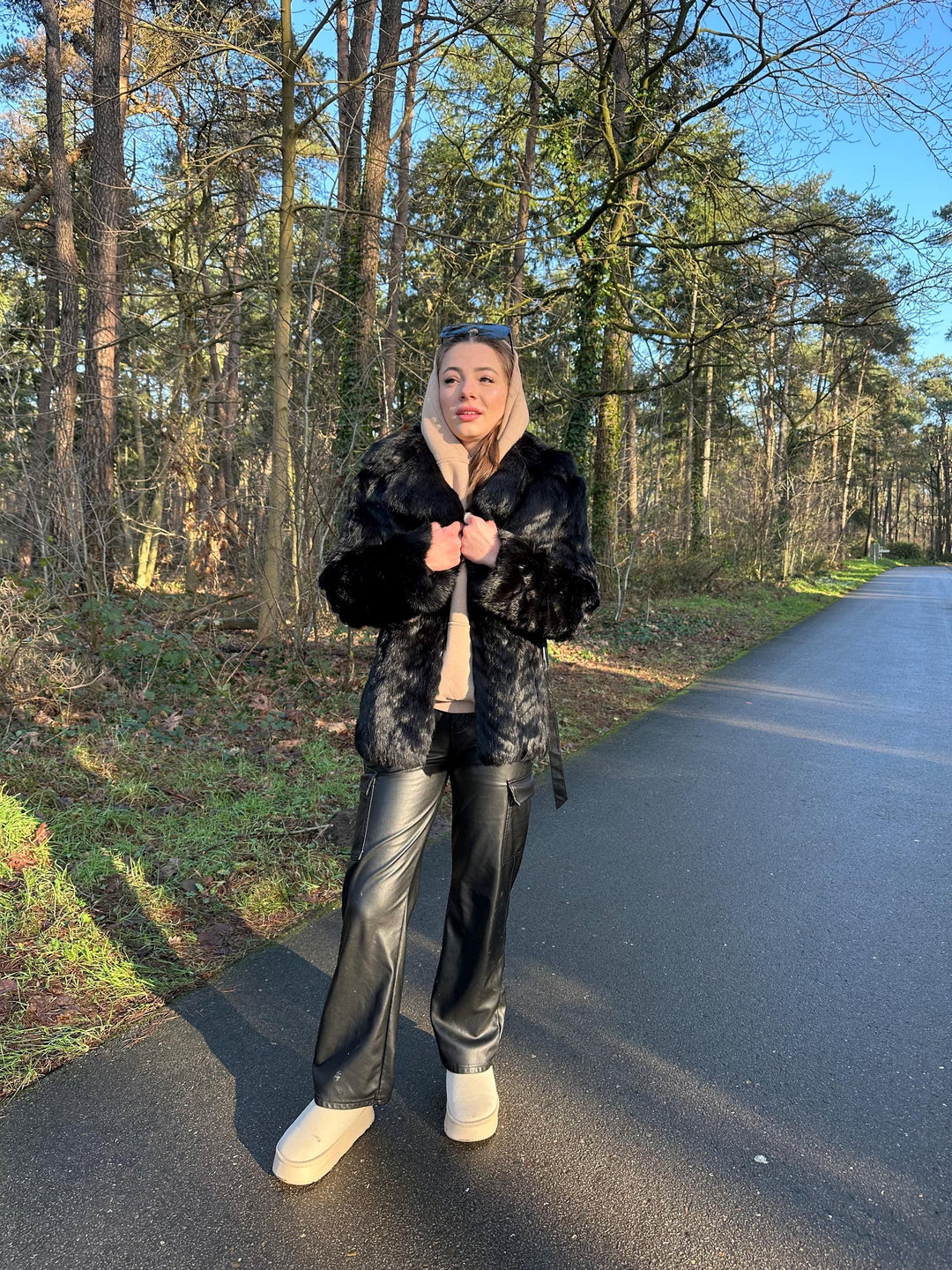 Black Rabbit Fur Coat, Medium Size, Vintage Style, Real Rabbit Fur, Shiny Black Fur, Elegant and Warm Women's Outerwear, Rabbit Fur Coa