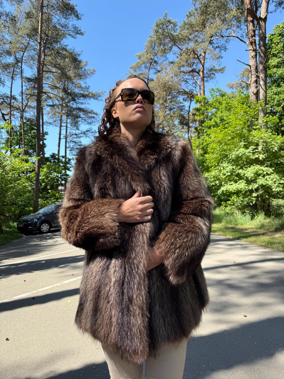 Real Raccoon Fur Coat, Large Size, Real Fur Coat, Fur Coat, Raccoon Fur Coat, Vintage Fur Coat, Raccoon Fur Jacket, Raccoon Coat, Thick Fur