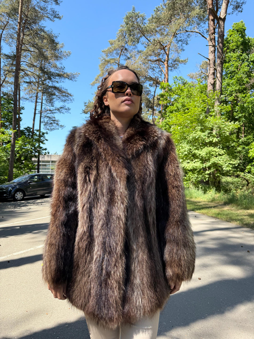 Real Raccoon Fur Coat, Large Size, Real Fur Coat, Fur Coat, Raccoon Fur Coat, Vintage Fur Coat, Raccoon Fur Jacket, Raccoon Coat, Thick Fur