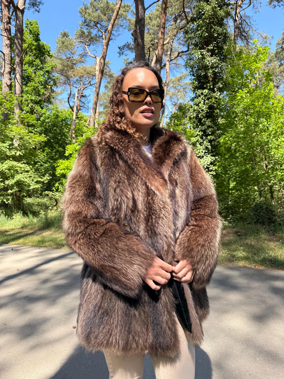 Real Raccoon Fur Coat, Large Size, Real Fur Coat, Fur Coat, Raccoon Fur Coat, Vintage Fur Coat, Raccoon Fur Jacket, Raccoon Coat, Thick Fur