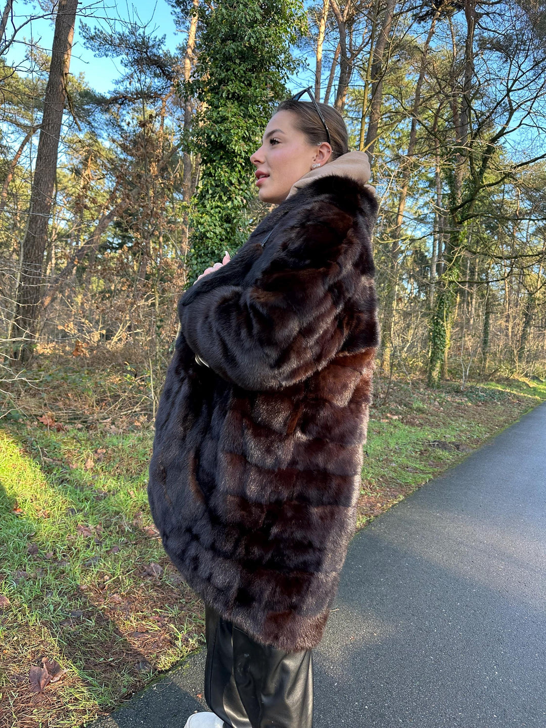 Brown Mink Fur Coat, XL Size, Warm and Soft Natural Brown Fur, Heavy & Luxurious Coat, Women's Outerwear, Real Fur coat, Vintage Fur Coat