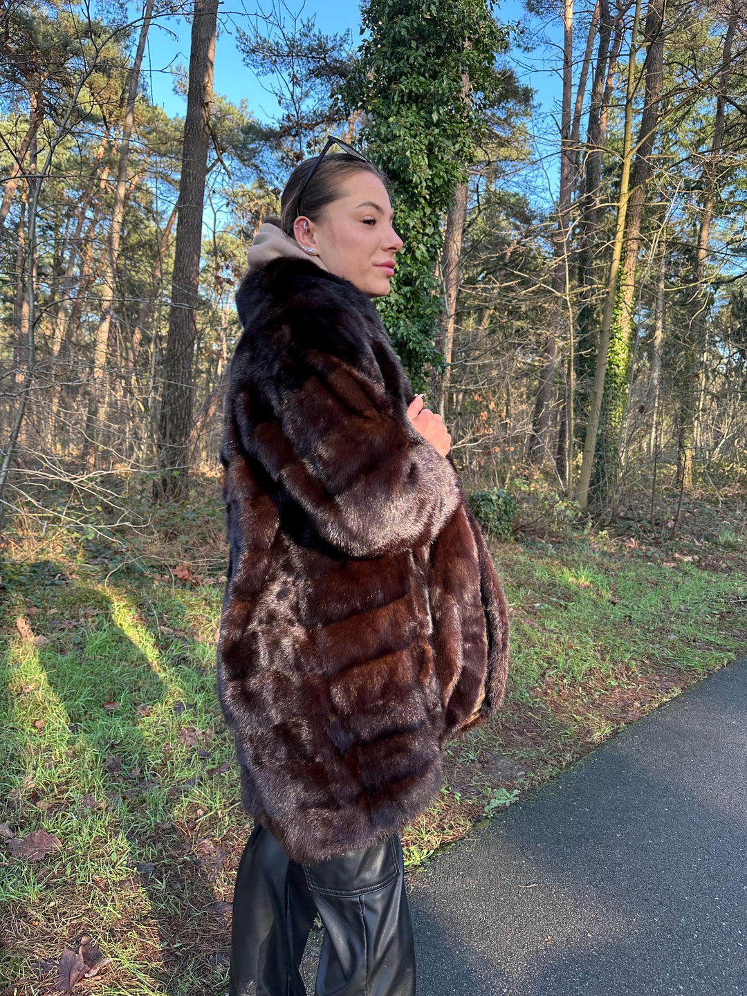 Brown Mink Fur Coat, XL Size, Warm and Soft Natural Brown Fur, Heavy & Luxurious Coat, Women's Outerwear, Real Fur coat, Vintage Fur Coat
