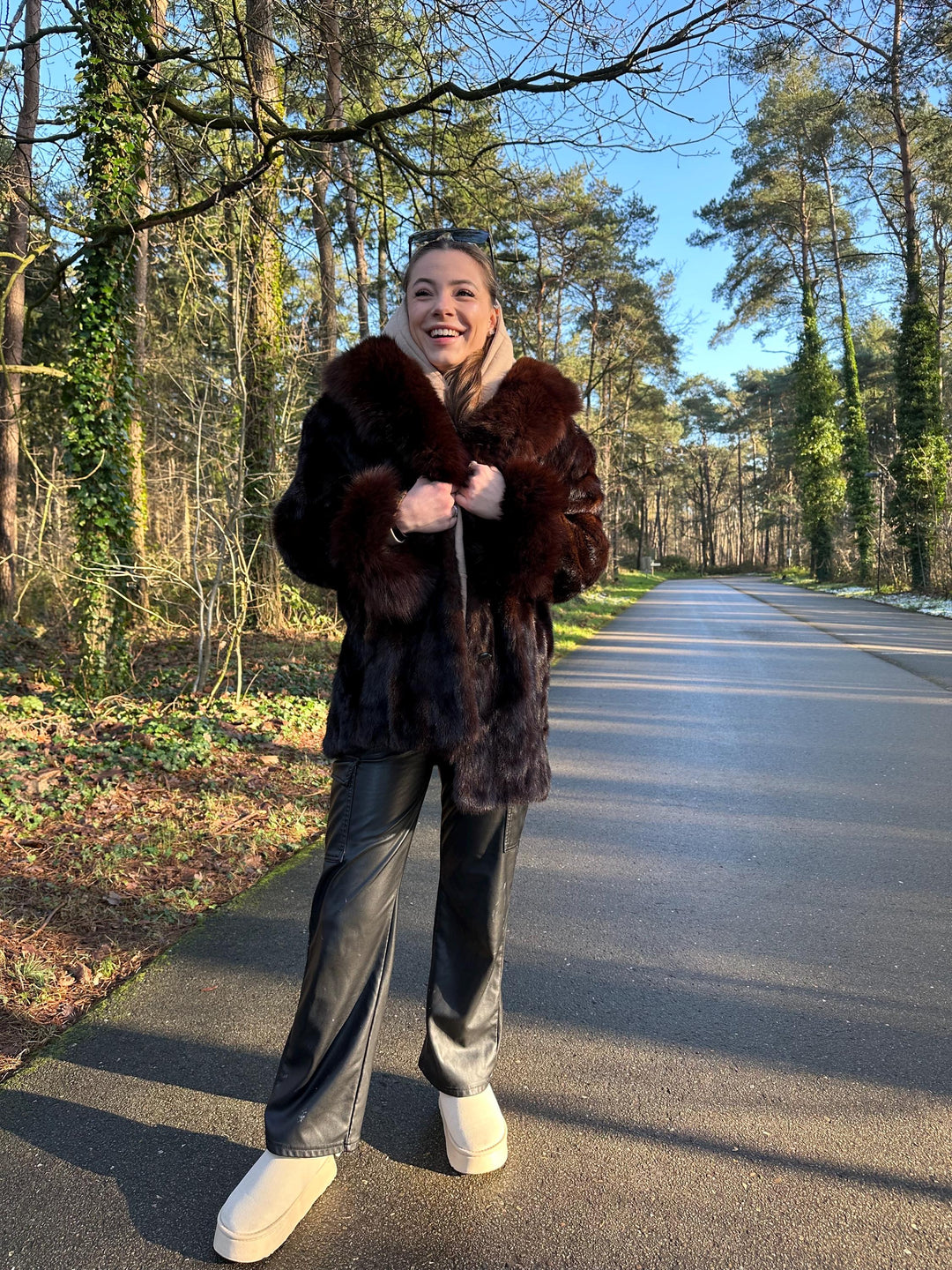 OUTLET Natural Brown Mink Jacket, Large Size Mink Jacket, vintage mink fur jacket, real mink fur, warm fur jacket, real fur, womens fur