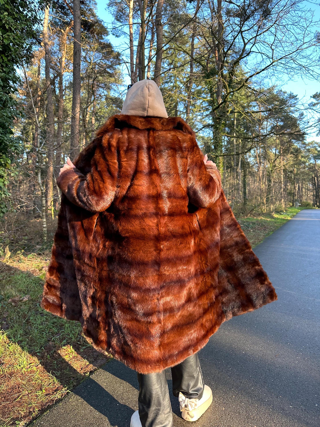 Thick Mink Coat in lines M/L size women real fur coat, vintage fur coat, fur coat, mink coat, Medium fur coat, nerzmantel, manteau fourrure