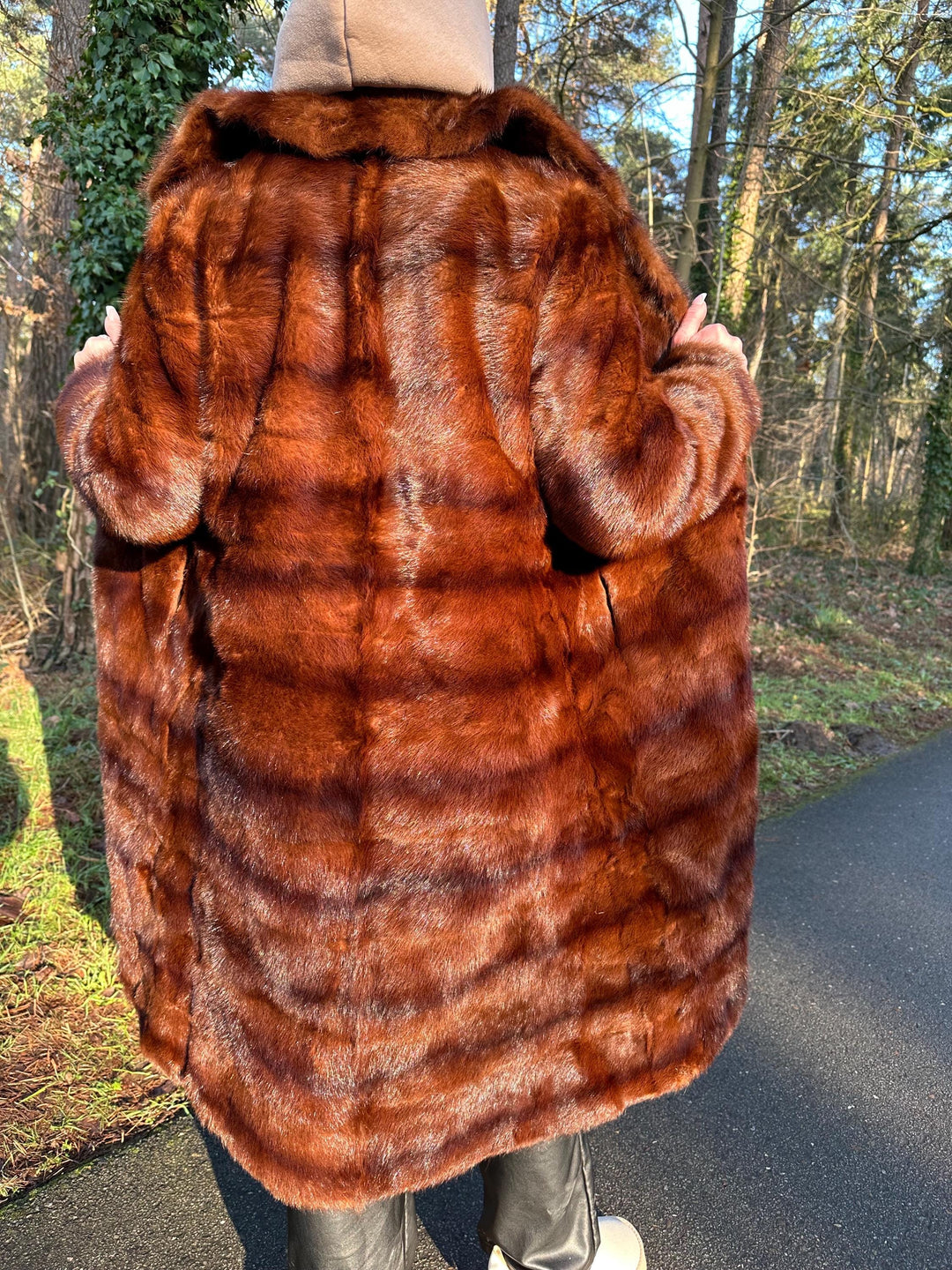 Thick Mink Coat in lines M/L size women real fur coat, vintage fur coat, fur coat, mink coat, Medium fur coat, nerzmantel, manteau fourrure
