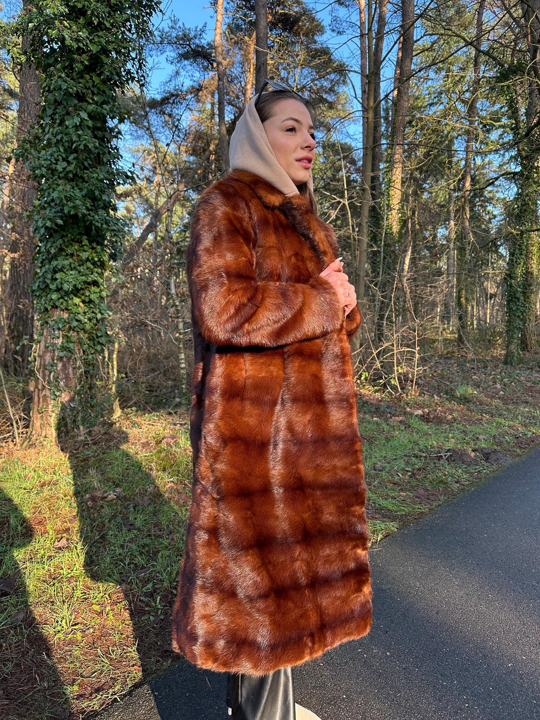Thick Mink Coat in lines M/L size women real fur coat, vintage fur coat, fur coat, mink coat, Medium fur coat, nerzmantel, manteau fourrure