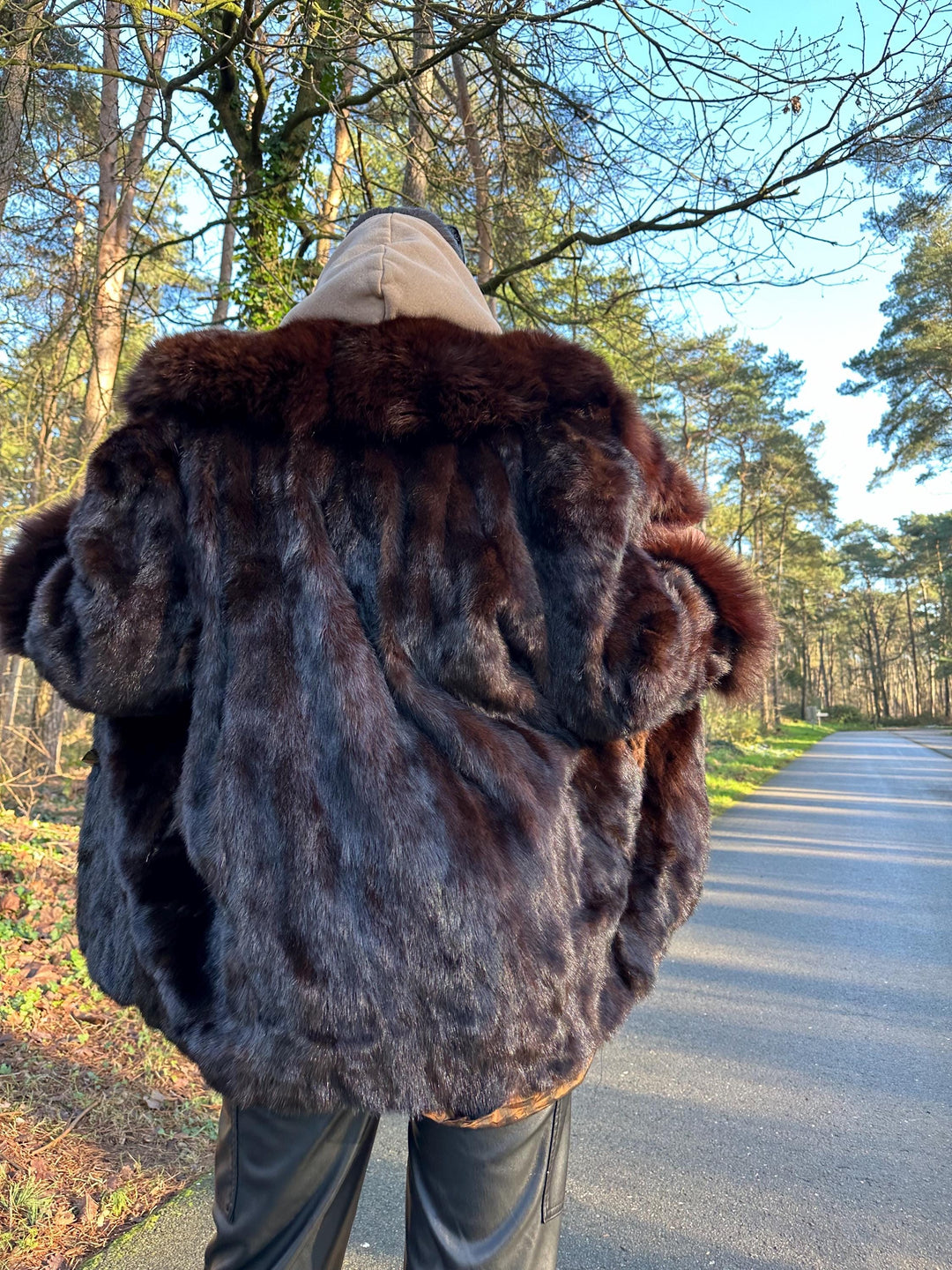 OUTLET Natural Brown Mink Jacket, Large Size Mink Jacket, vintage mink fur jacket, real mink fur, warm fur jacket, real fur, womens fur