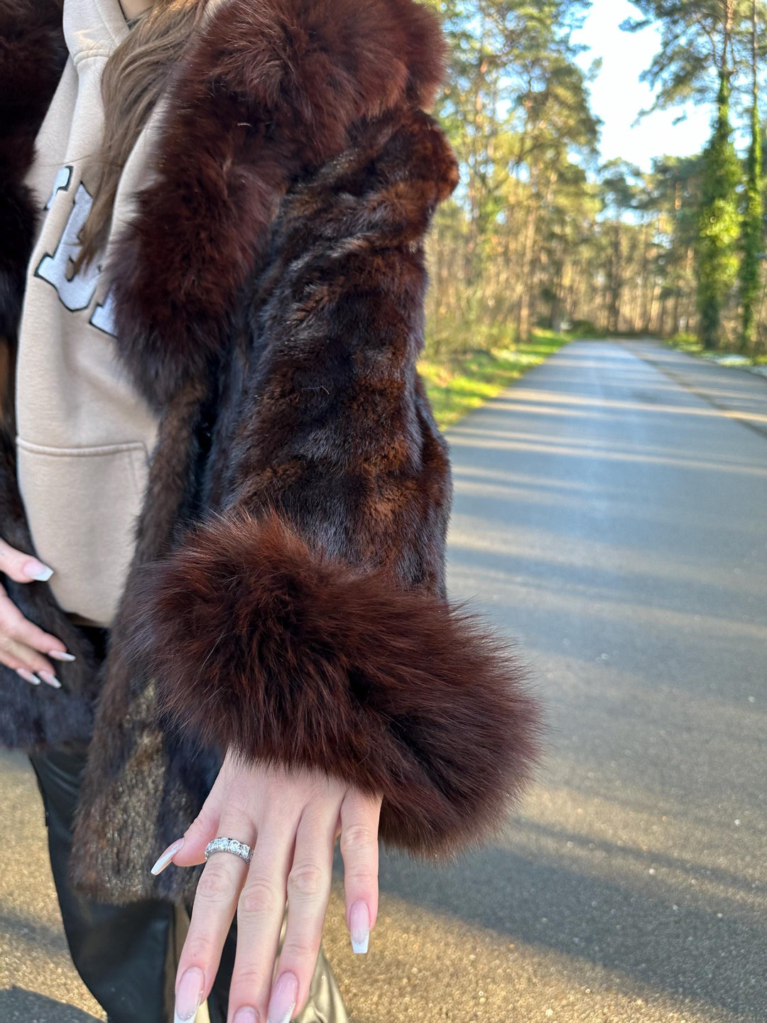 OUTLET Natural Brown Mink Jacket, Large Size Mink Jacket, vintage mink fur jacket, real mink fur, warm fur jacket, real fur, womens fur