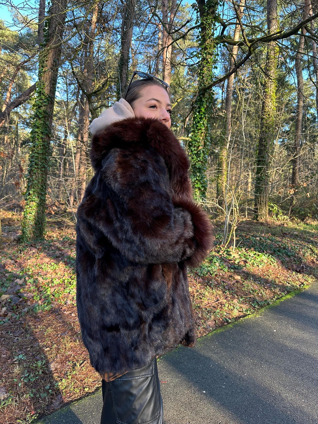 OUTLET Natural Brown Mink Jacket, Large Size Mink Jacket, vintage mink fur jacket, real mink fur, warm fur jacket, real fur, womens fur