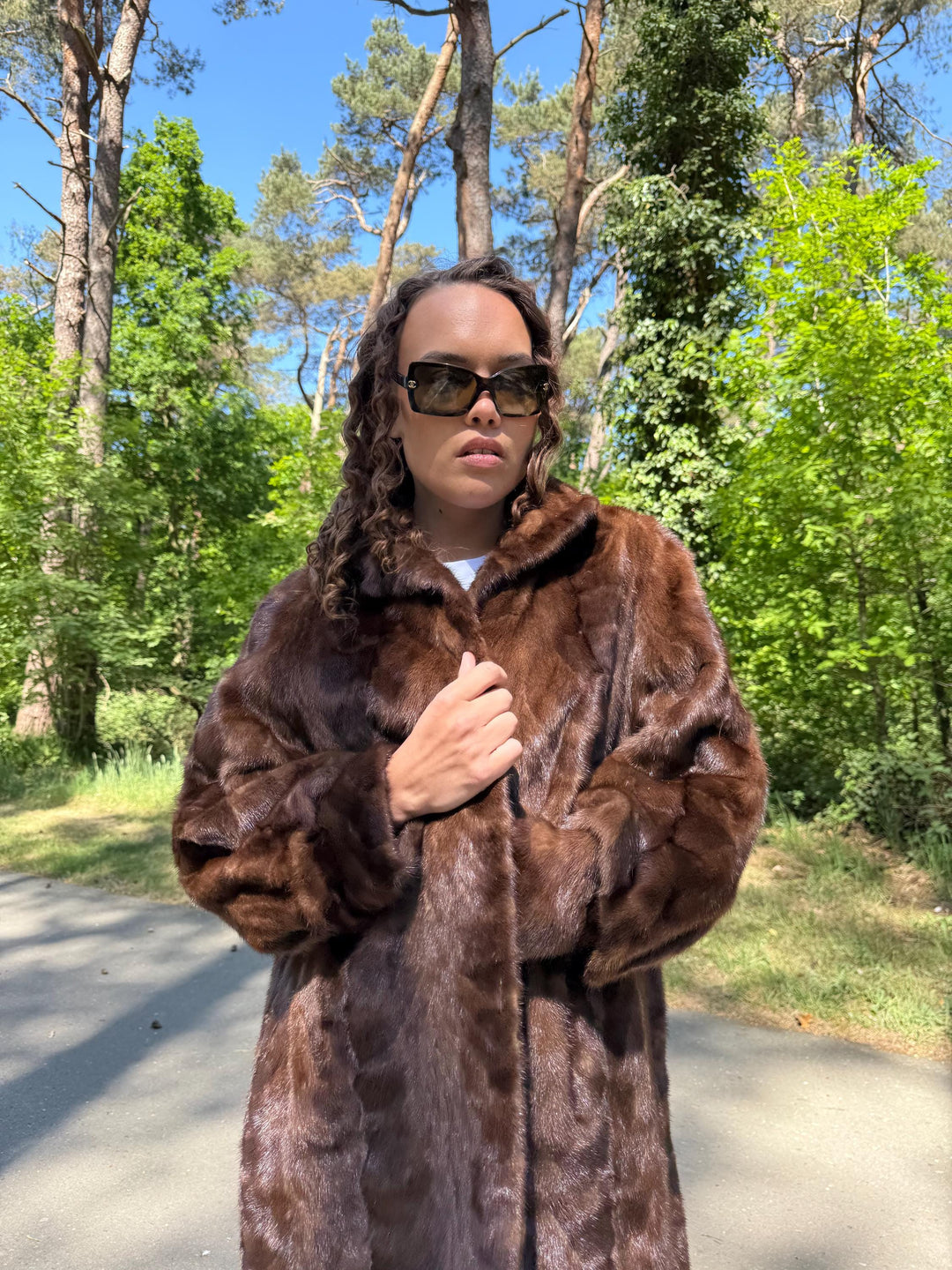Pastel Mink Fur Coat Full Length, Light Brown Color, Full Mink Pieces, XXL Size, High-Quality Fur, Genuine Mink Coat, Luxury Womens Fur Coat