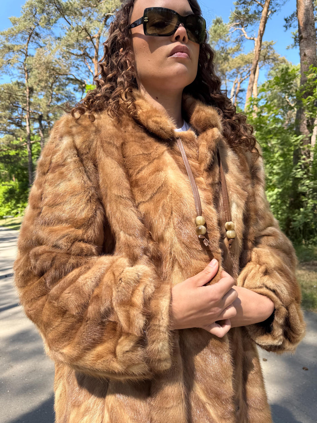 Brown Pastel Mink Fur Jacket, 3XL Size, Soft and Thick Mink Fur, Luxurious and Elegant Outerwear, Genuine Mink Fur, Classic Fashion Style