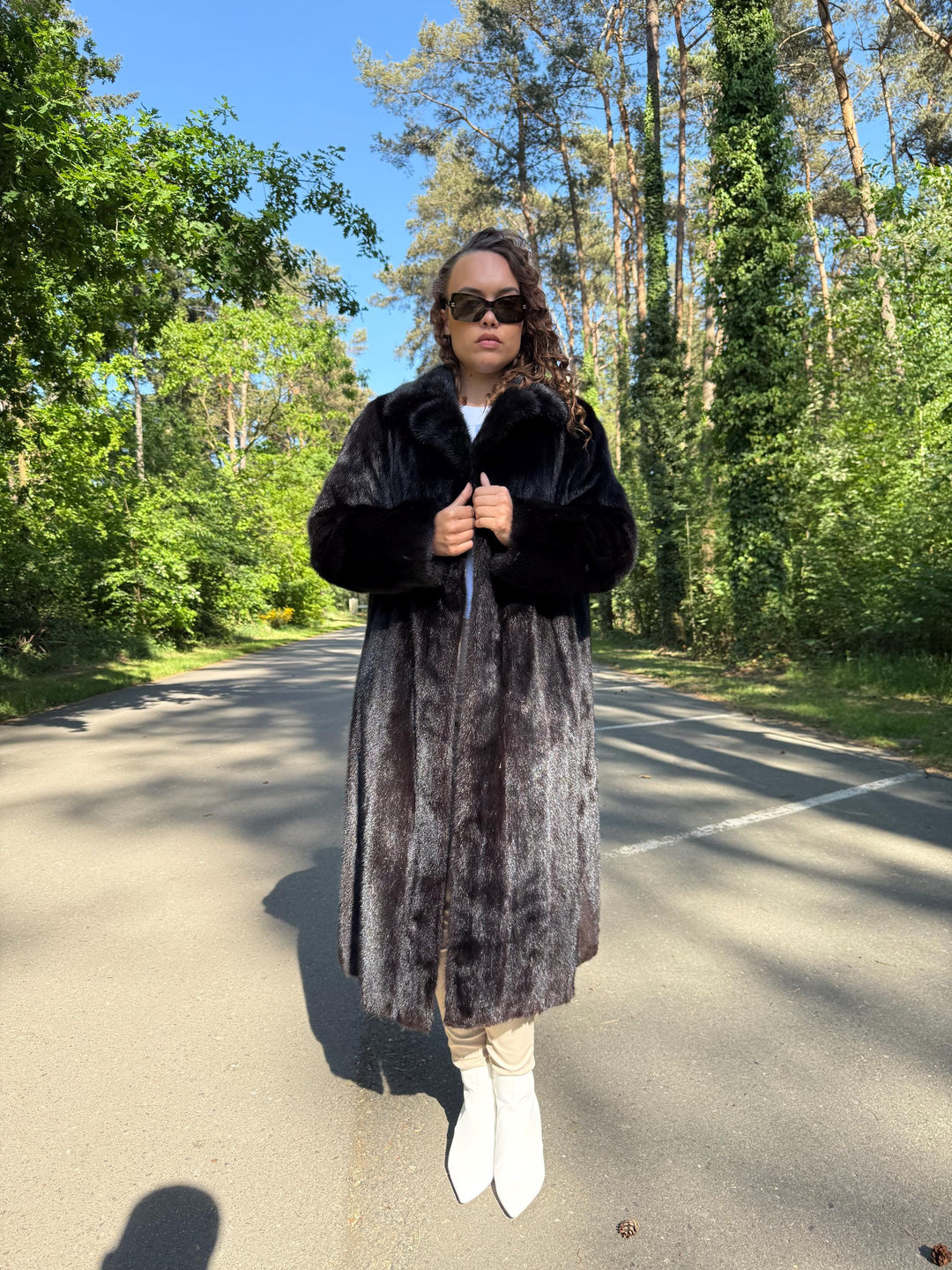 Brown Mink Fur Coat, Medium Size, High Quality Fur Coat, Long Luxury Fur Coat, Elegant Outerwear, Soft & Thick Fur Coat, Vintage Fur Coat
