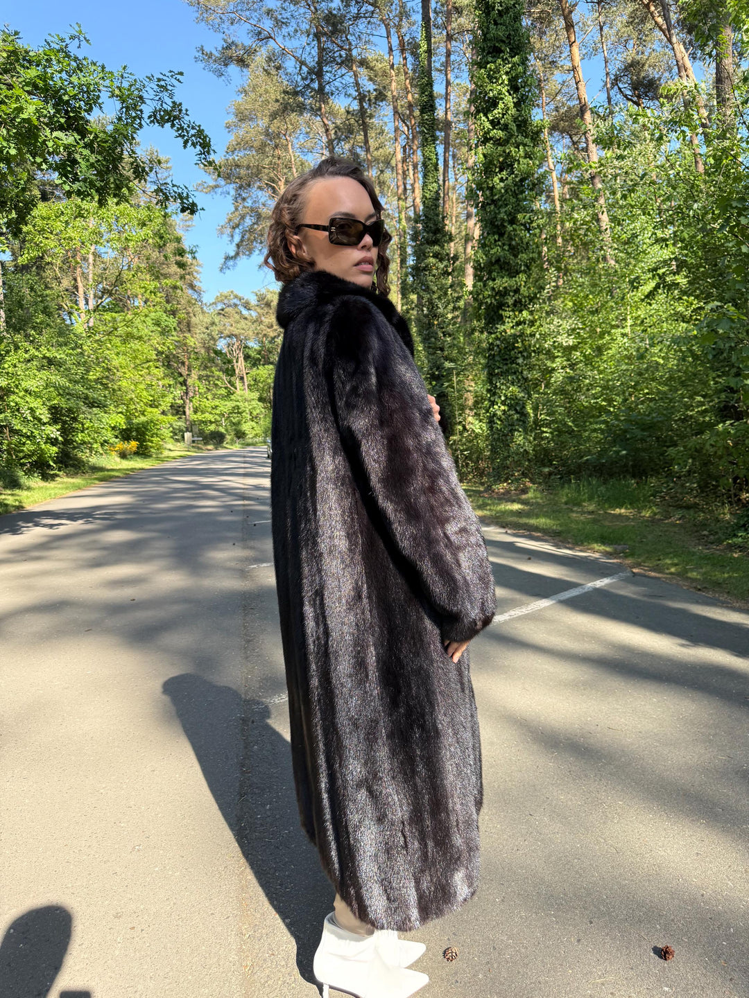 Brown Mink Fur Coat, Medium Size, High Quality Fur Coat, Long Luxury Fur Coat, Elegant Outerwear, Soft & Thick Fur Coat, Vintage Fur Coat