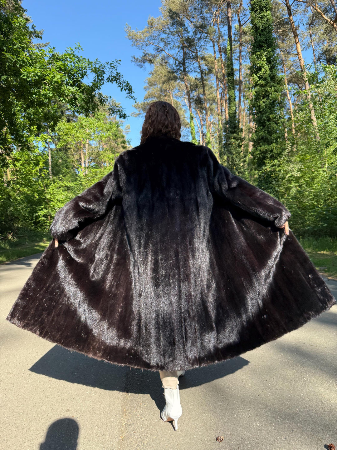 Brown Mink Fur Coat, Medium Size, High Quality Fur Coat, Long Luxury Fur Coat, Elegant Outerwear, Soft & Thick Fur Coat, Vintage Fur Coat