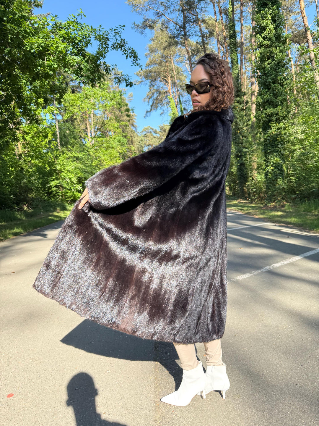 Brown Mink Fur Coat, Medium Size, High Quality Fur Coat, Long Luxury Fur Coat, Elegant Outerwear, Soft & Thick Fur Coat, Vintage Fur Coat