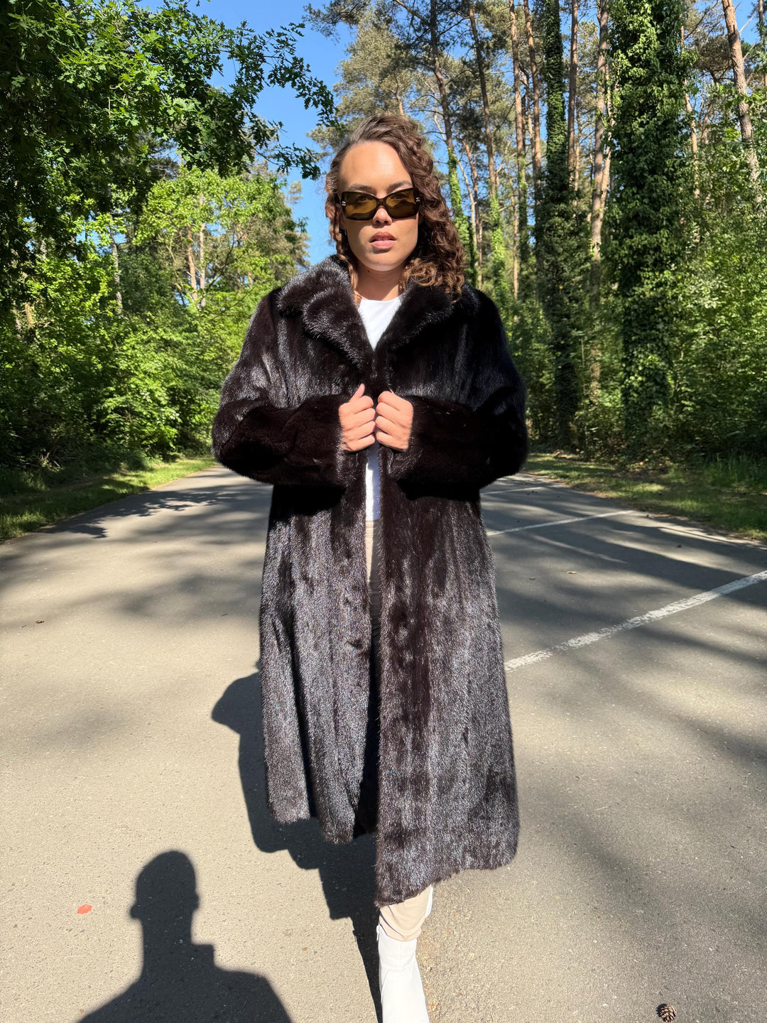 Brown Mink Fur Coat, Medium Size, High Quality Fur Coat, Long Luxury Fur Coat, Elegant Outerwear, Soft & Thick Fur Coat, Vintage Fur Coat