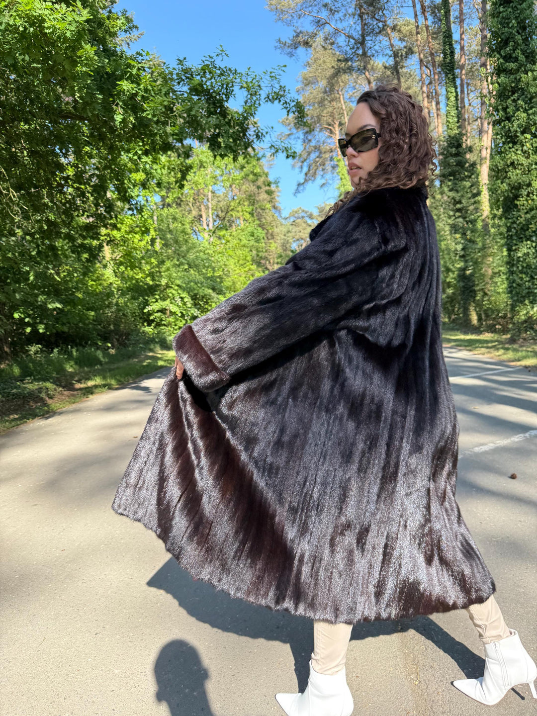Full Length Dark Brown Mink Coat, 3XL Size Mink Fur Coat, Soft High Quality Coat, Long Luxury Fur Coat, Elegant Outerwear, Warm & Thick Coat