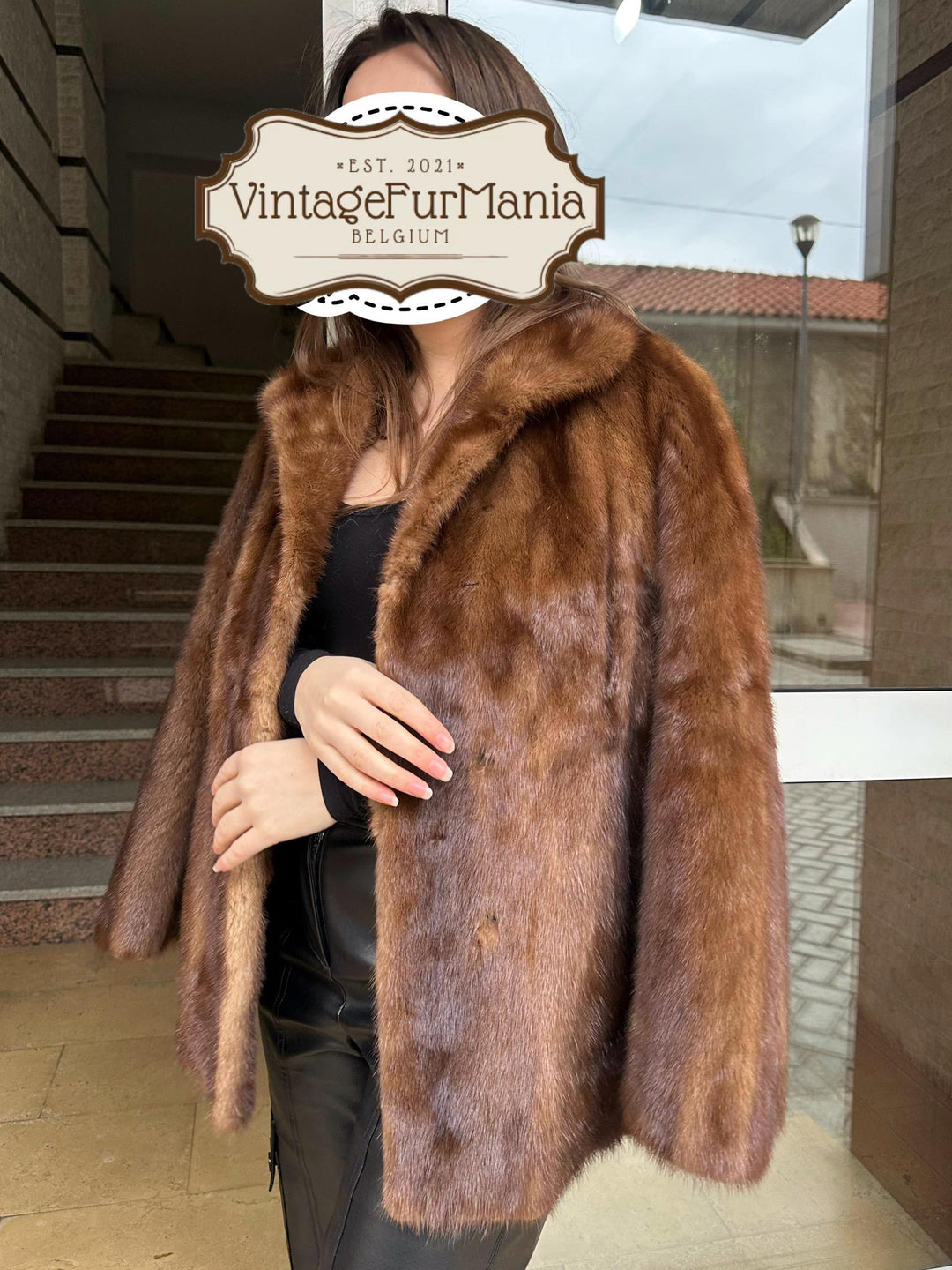 Brown Mink Jacket in Medium Size, Genuine Mink Fur, Warm & Soft Fur Jacket, Classic Vintage Style, Rare Find Fur Jacket, Soft and Thick Mink