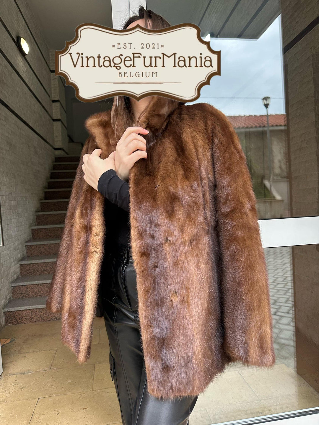Brown Mink Jacket in Medium Size, Genuine Mink Fur, Warm & Soft Fur Jacket, Classic Vintage Style, Rare Find Fur Jacket, Soft and Thick Mink