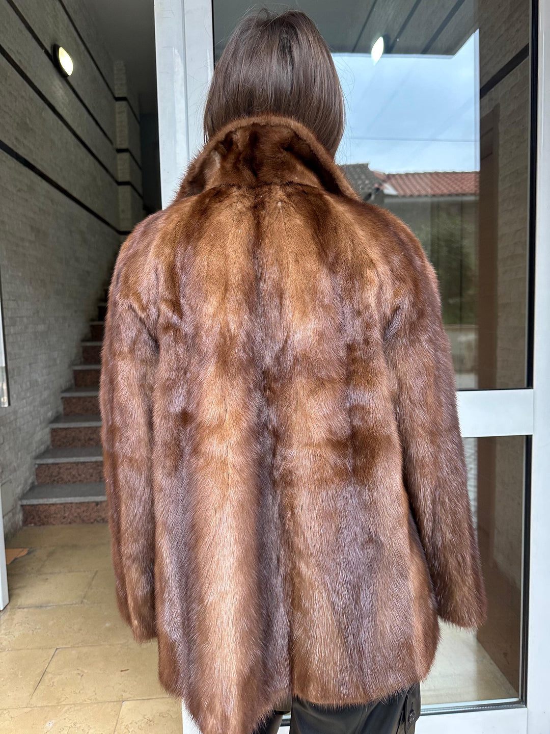 Brown Mink Jacket in Medium Size, Genuine Mink Fur, Warm & Soft Fur Jacket, Classic Vintage Style, Rare Find Fur Jacket, Soft and Thick Mink