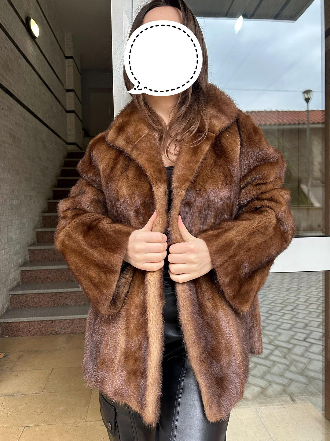 Brown Mink Jacket in Medium Size, Genuine Mink Fur, Warm & Soft Fur Jacket, Classic Vintage Style, Rare Find Fur Jacket, Soft and Thick Mink