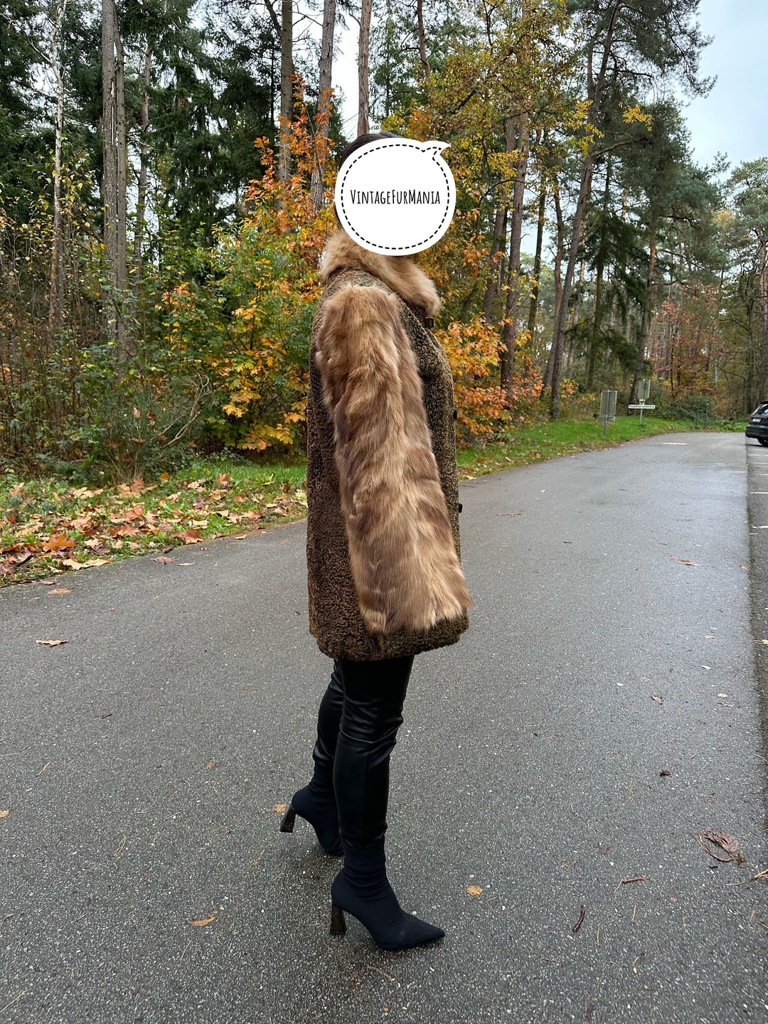 Astrakhan Fur Jacket combined with Real sable fur, Sable jacket, fur jacket, real fur coat, vintage fur coat, fur coats women