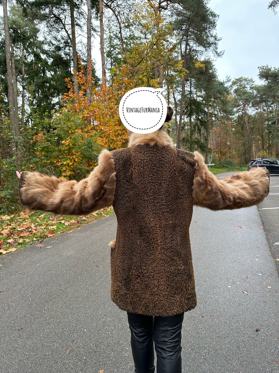 Astrakhan Fur Jacket combined with Real sable fur, Sable jacket, fur jacket, real fur coat, vintage fur coat, fur coats women