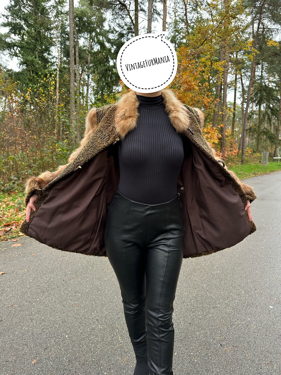 Astrakhan Fur Jacket combined with Real sable fur, Sable jacket, fur jacket, real fur coat, vintage fur coat, fur coats women