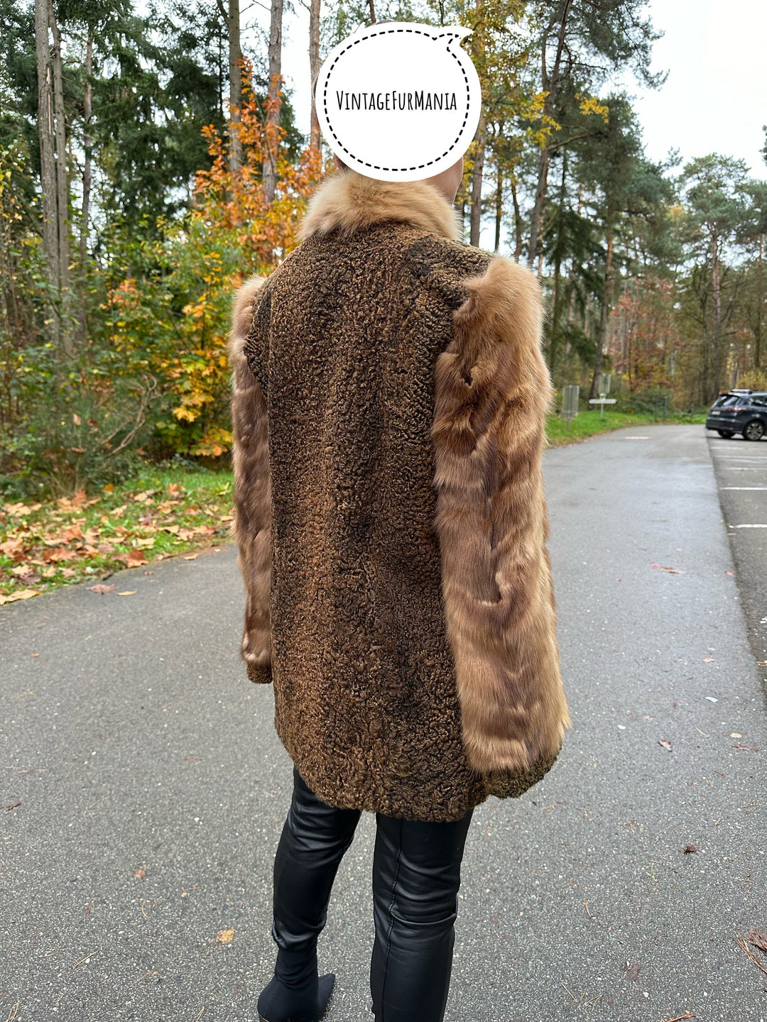 Astrakhan Fur Jacket combined with Real sable fur, Sable jacket, fur jacket, real fur coat, vintage fur coat, fur coats women