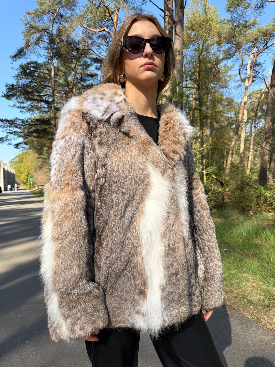 Lynx Fur Jacket, real fur jacket, Size M, Luxury fur coat, High Quality Lynx Fur, rare lynx Fur Coat, Premium Rare Find, real fur coat, lynx