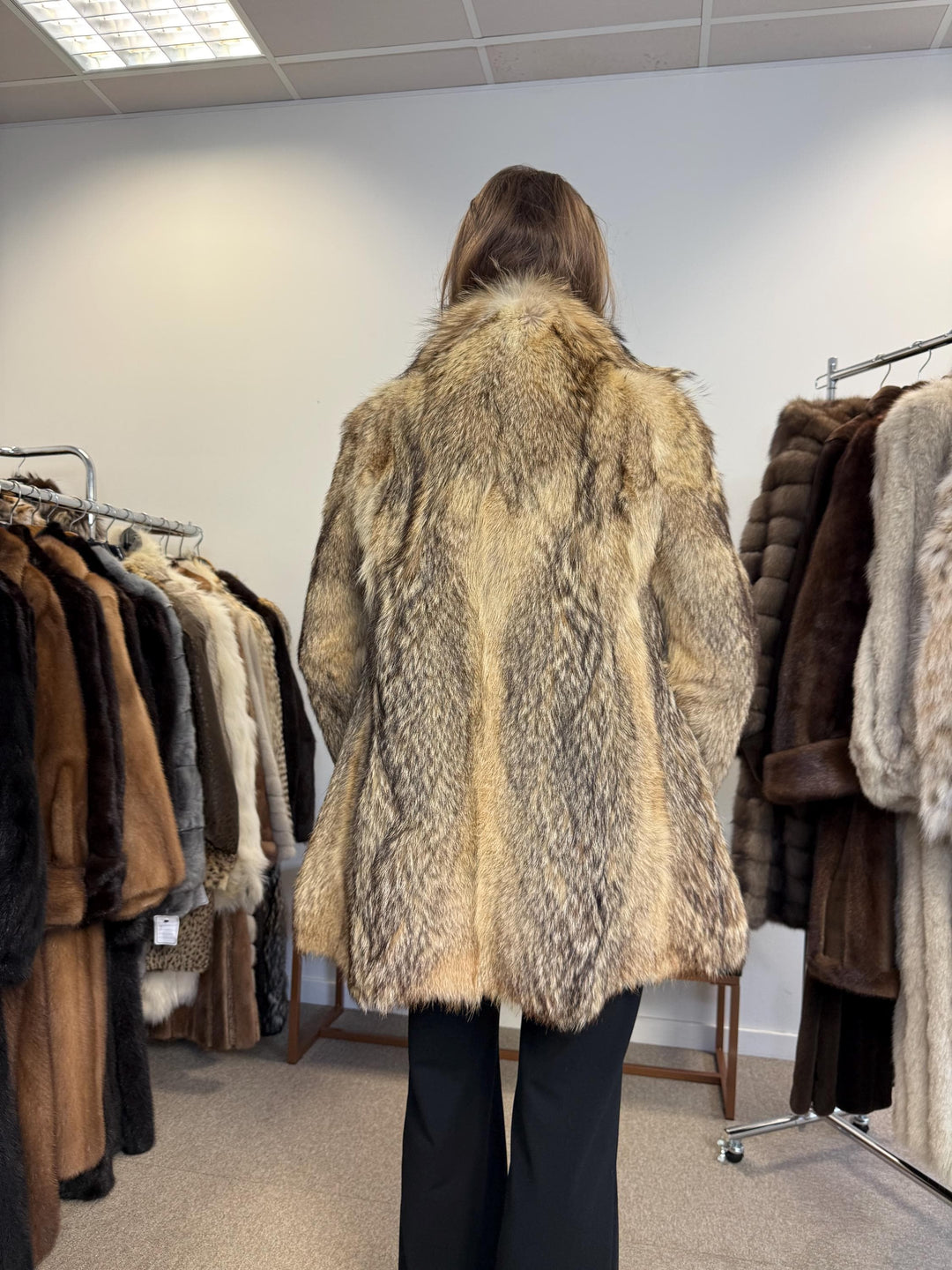 Coyote Fur Jacket, Medium Size, Real Fur Jacket, Women's Fur Jacket, Real Coyote Fur, Coyote Jacket, Vintage Fur Coat, Women's Vintage Coat