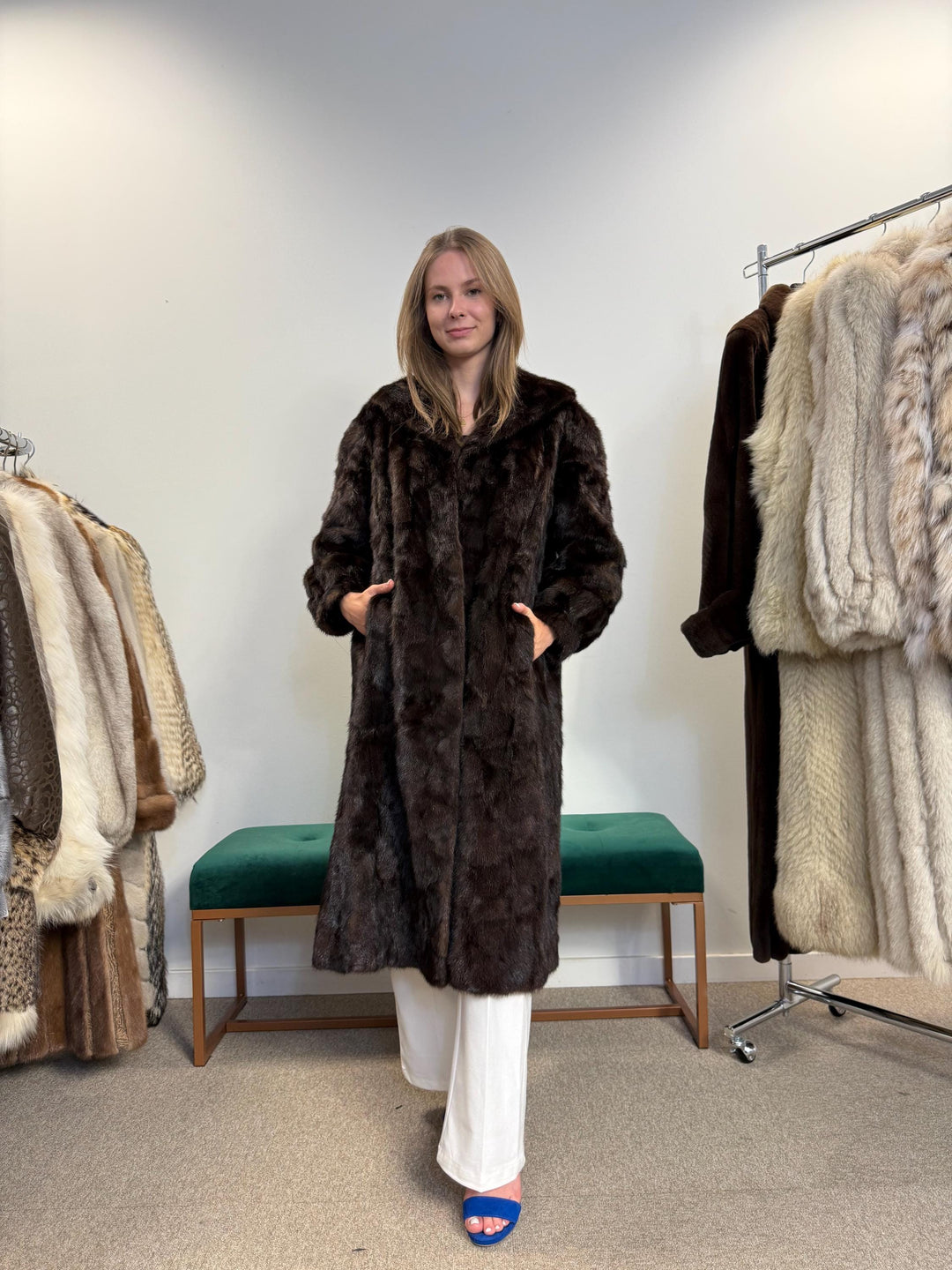 Thick Mink Fur Coat, M/L Size, Brown Mink Fur Coat, Fur Coat, Real Fur Coat, Women's Fur Coat, Vintage Fur Coat, Real Mink Coat, Brown Mink