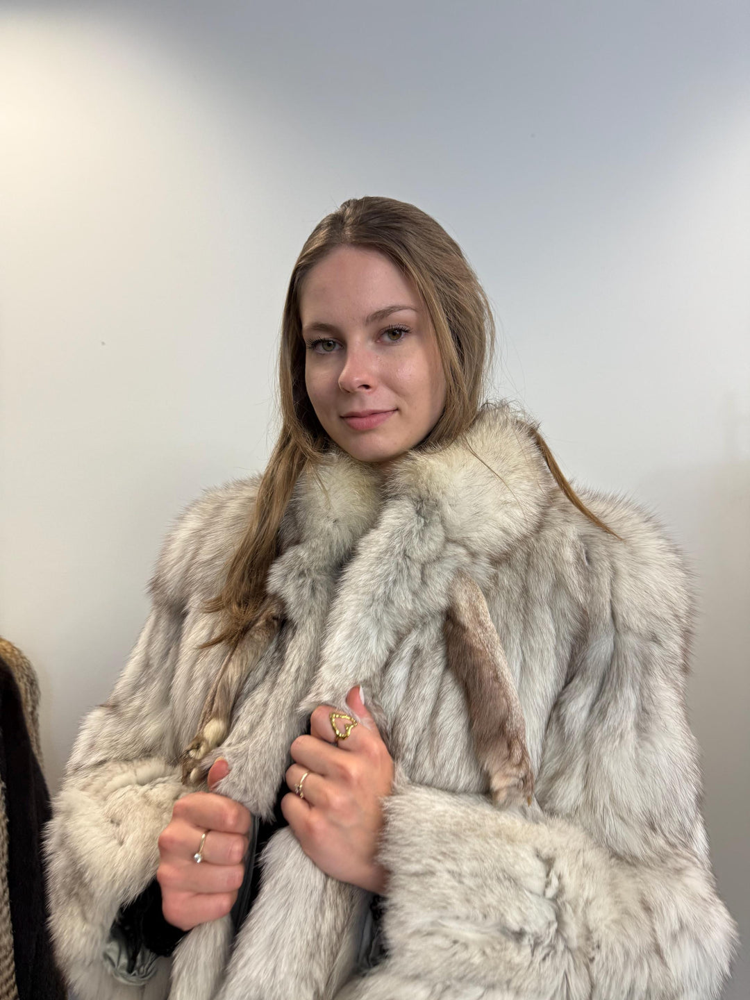 White Fox Fur Jacket, Medium Size, Blue Fox Jacket, Vintage Fur Jacket, Women's Fur Jacket, Real Fox Fur, Real Fox Jacket, Soft Fur Jacket