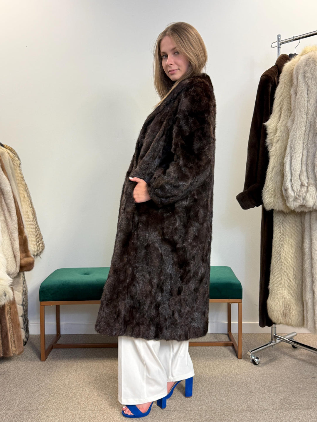 Thick Mink Fur Coat, M/L Size, Brown Mink Fur Coat, Fur Coat, Real Fur Coat, Women's Fur Coat, Vintage Fur Coat, Real Mink Coat, Brown Mink