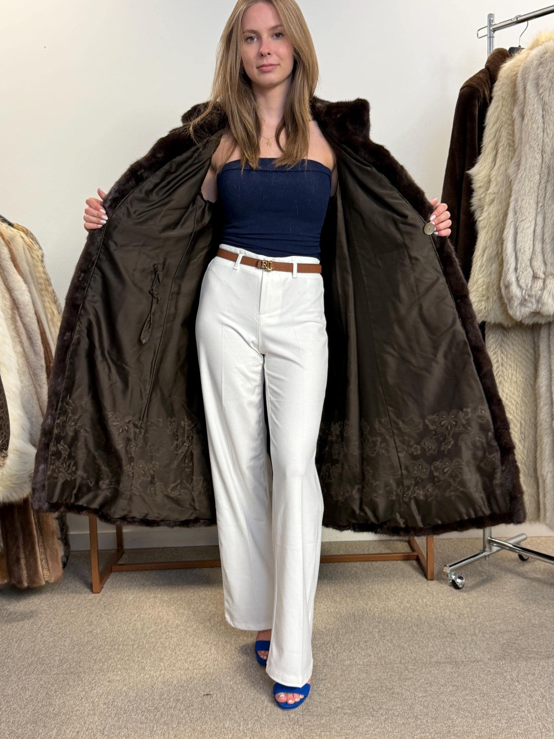 Thick Mink Fur Coat, M/L Size, Brown Mink Fur Coat, Fur Coat, Real Fur Coat, Women's Fur Coat, Vintage Fur Coat, Real Mink Coat, Brown Mink