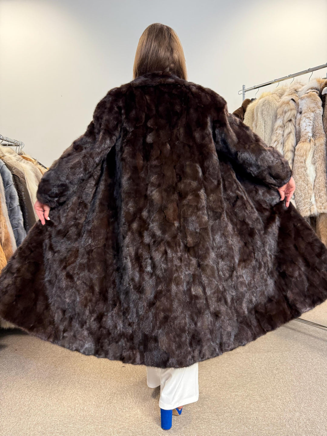 Thick Mink Fur Coat, M/L Size, Brown Mink Fur Coat, Fur Coat, Real Fur Coat, Women's Fur Coat, Vintage Fur Coat, Real Mink Coat, Brown Mink
