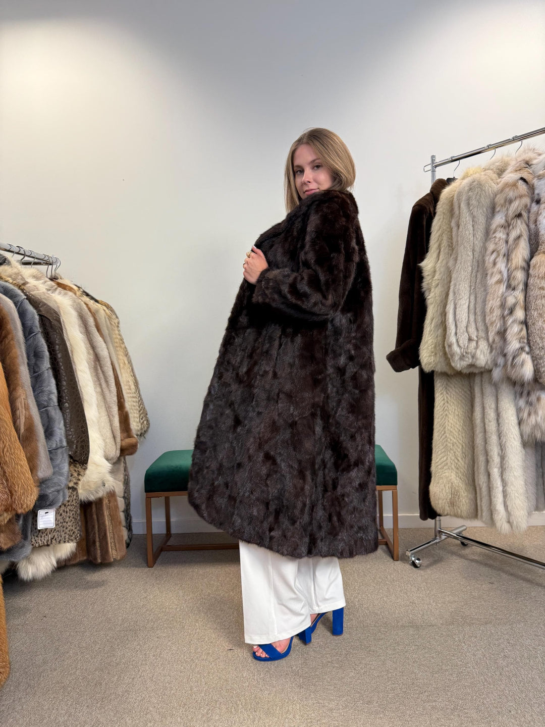 Thick Mink Fur Coat, M/L Size, Brown Mink Fur Coat, Fur Coat, Real Fur Coat, Women's Fur Coat, Vintage Fur Coat, Real Mink Coat, Brown Mink