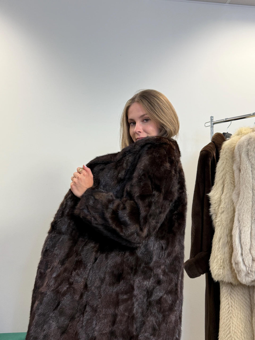 Thick Mink Fur Coat, M/L Size, Brown Mink Fur Coat, Fur Coat, Real Fur Coat, Women's Fur Coat, Vintage Fur Coat, Real Mink Coat, Brown Mink