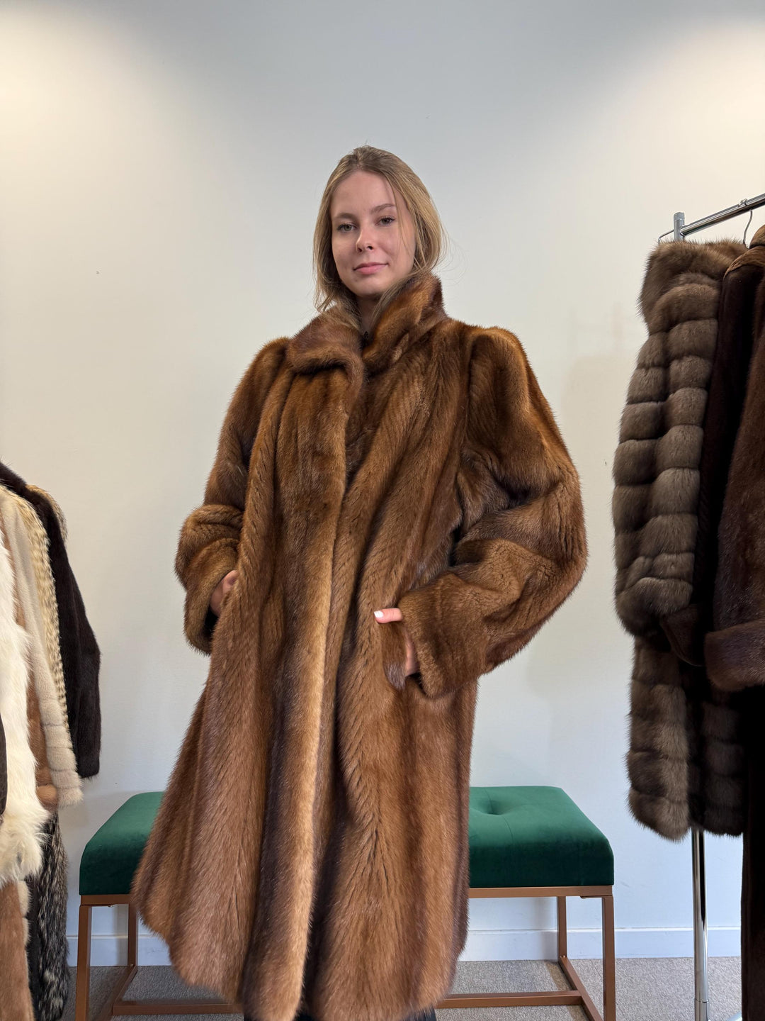 Light Brown Mink Coat, Medium Size, Fur Coat, Real Fur Coat, Women's Fur Coat, Mink Fur Coat, Brown Mink Fur, Real Mink Fur Coat, Thick Mink