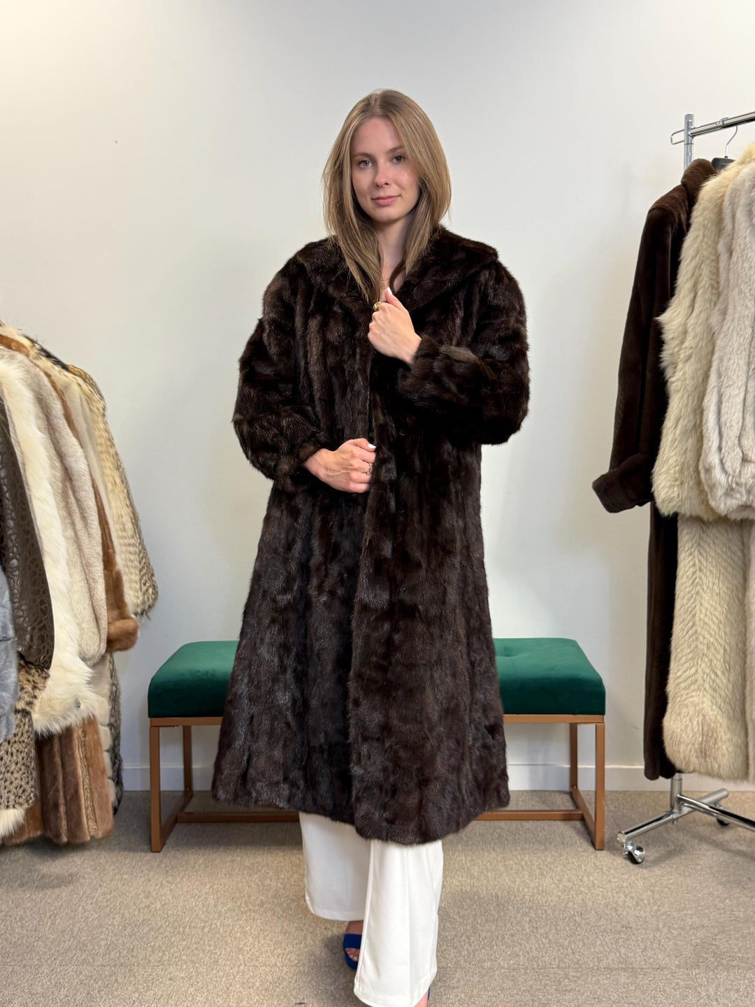 Thick Mink Fur Coat, M/L Size, Brown Mink Fur Coat, Fur Coat, Real Fur Coat, Women's Fur Coat, Vintage Fur Coat, Real Mink Coat, Brown Mink