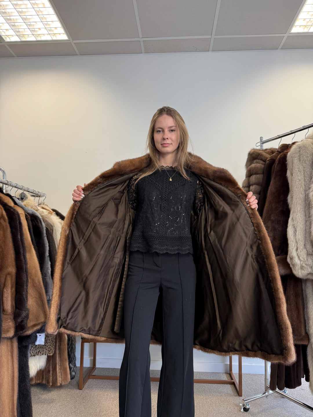 Light Brown Mink Coat, Medium Size, Fur Coat, Real Fur Coat, Women's Fur Coat, Mink Fur Coat, Brown Mink Fur, Real Mink Fur Coat, Thick Mink