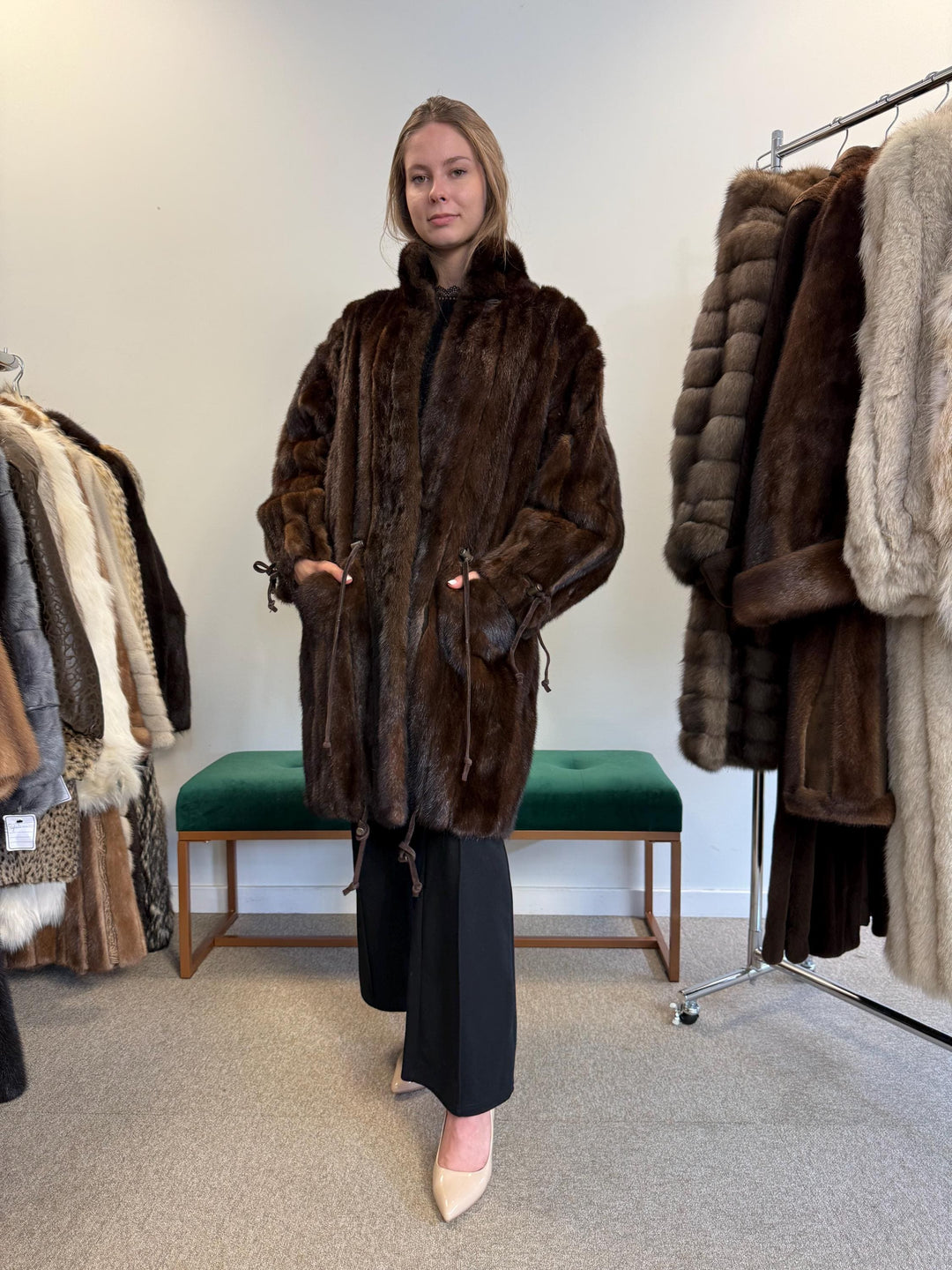 Brown Mink Coat, Large Size, Fur Coat, Real Fur Coat, Women's Fur Coat, Mink Fur Coat, Brown Mink Fur, Real Mink Fur Coat, Thick Brown Mink