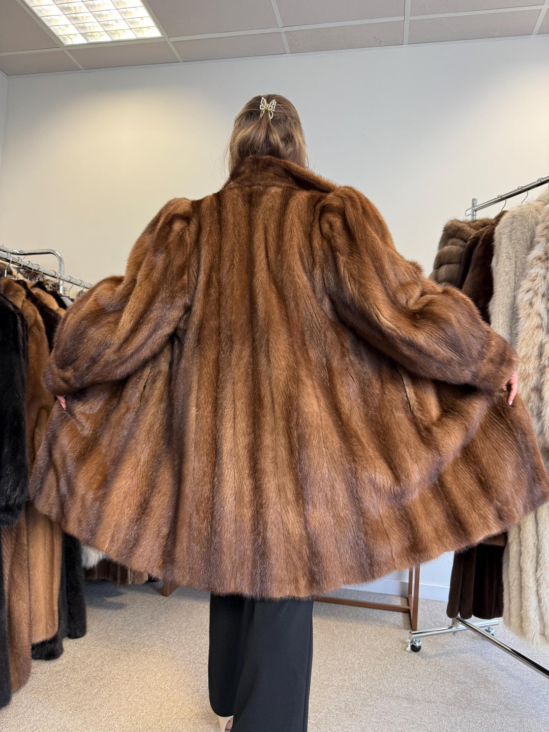 Light Brown Mink Coat, Medium Size, Fur Coat, Real Fur Coat, Women's Fur Coat, Mink Fur Coat, Brown Mink Fur, Real Mink Fur Coat, Thick Mink