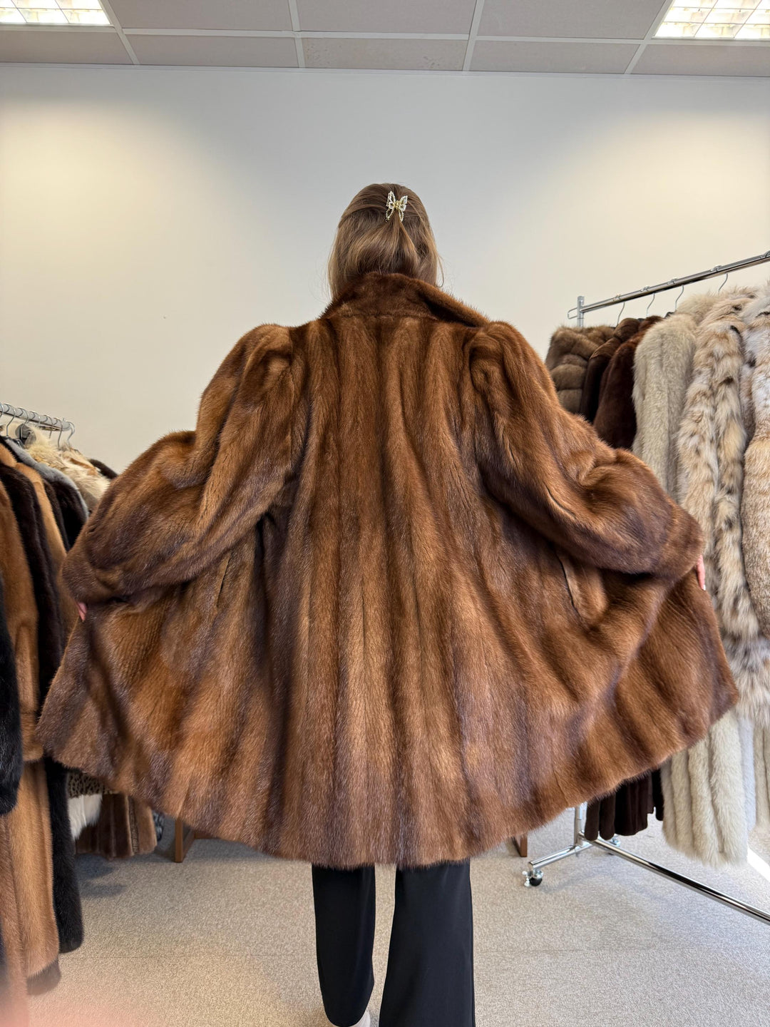 Light Brown Mink Coat, Medium Size, Fur Coat, Real Fur Coat, Women's Fur Coat, Mink Fur Coat, Brown Mink Fur, Real Mink Fur Coat, Thick Mink