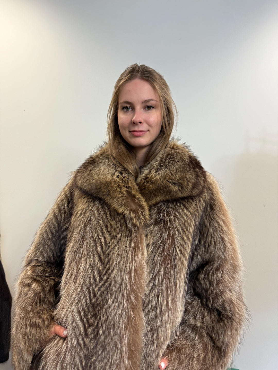 Soft Raccoon Fur Coat, Large Size, Real Fur Coat, Raccoon Coat, Silver Raccoon Fur, Vintage Fur Coat, Thick Raccoon Coat, Women's Fur Coat