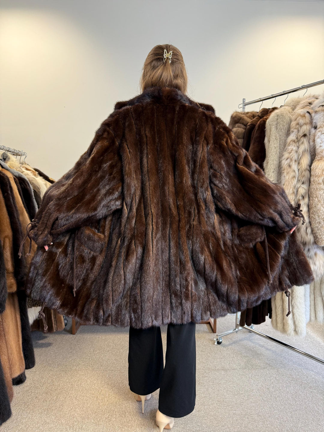 Brown Mink Coat, Large Size, Fur Coat, Real Fur Coat, Women's Fur Coat, Mink Fur Coat, Brown Mink Fur, Real Mink Fur Coat, Thick Brown Mink